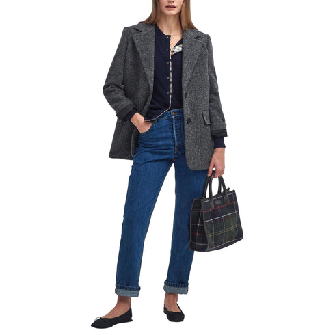 BARBOUR Cardigan Cardigan Donna con toppe sui gomiti Blu - Francavilla Moda